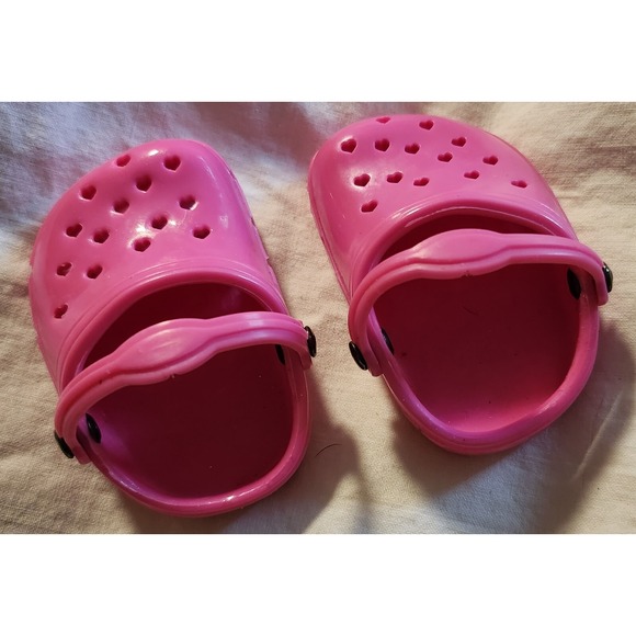 Doll‎ Clothes 18" Shoes Clogs Polliwog Sandals Pink Fits American Girl Dolls - Picture 2 of 7